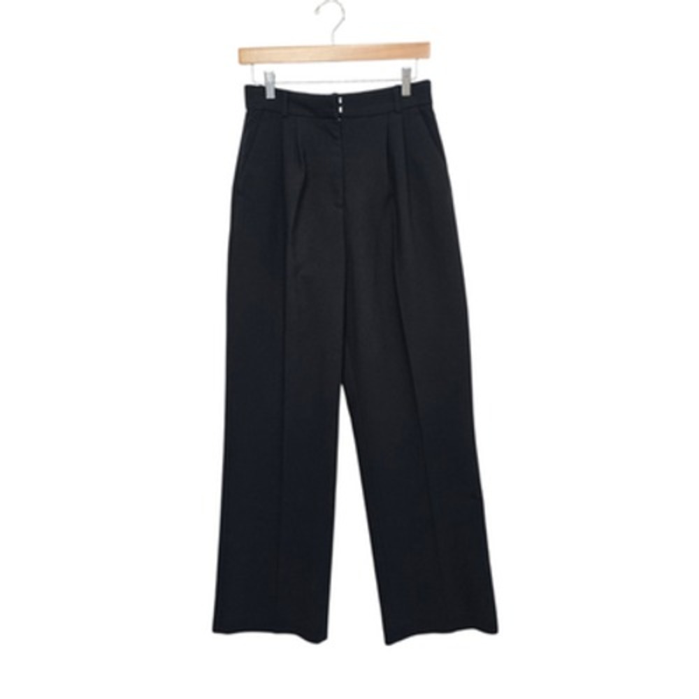 Abercrombie & Fitch Black Wide-Leg Trousers